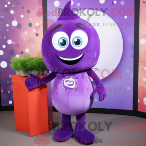 Lilla plomme maskot kostyme...
