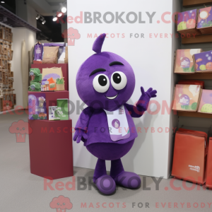 Purple Plum mascot costume...