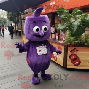 Purple Plum mascot costume...