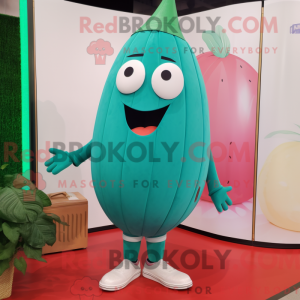 Blågrøn vandmelon maskot...