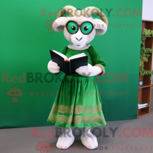 Green Ram mascot costume...