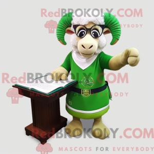 Green Ram maskot kostume...