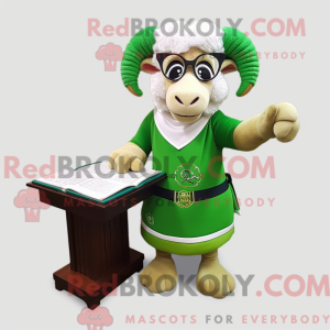 Green Ram-maskotdraktfigur...