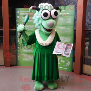 Groene Ram-mascottekostuum...