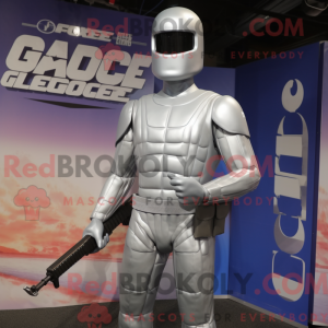 Sølv Gi Joe maskot kostume...