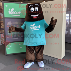 Teal Chocolate Bars maskot...