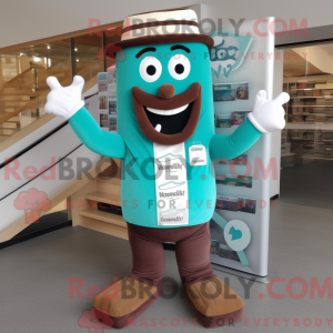 Teal Chocolate Bars maskot...