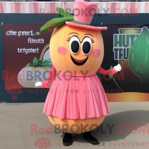 Peach Beet mascot costume...