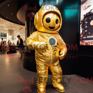 Guld Astronaut maskot...