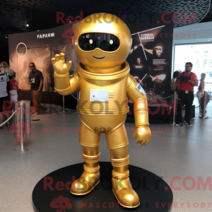 Gold Astronaut mascot...