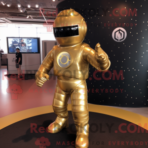Guld Astronaut maskot...