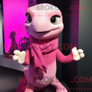 Pink Lizard mascot costume...