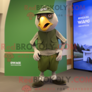 Olive Hawk mascot costume...