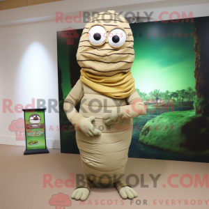 Olive Mummy mascot costume...