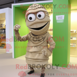 Olive Mummy maskot kostume...