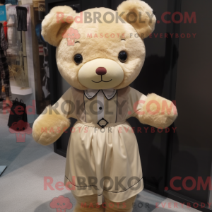 Beige Teddy Bear mascot...