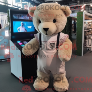 Beige Teddy Bear mascot...