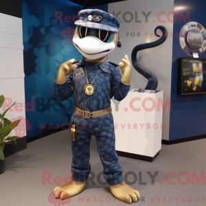 Navy Snake maskot kostume...