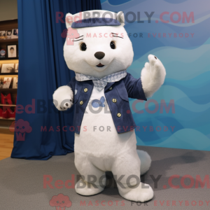 Navy Ermine mascot costume...