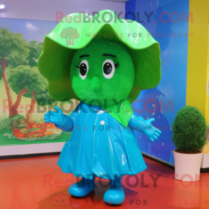Turquoise Broccoli mascot...