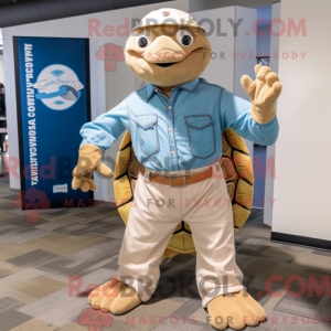 Tan Sea Turtle mascot...