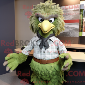 Olive Hawk mascot costume...