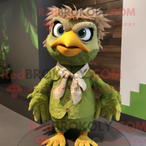 Olive Hawk maskot kostume...