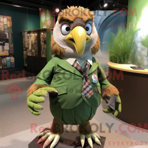 Olive Hawk mascot costume...