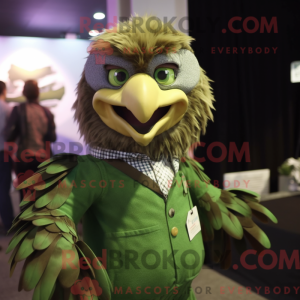 Olive Hawk mascot costume...