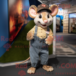 Tan Rat Maskottchen Kostüm...