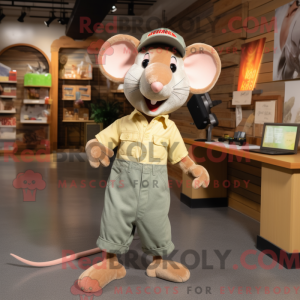 Tan Rat mascot costume...