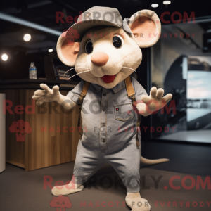 Tan Rat maskot kostume...