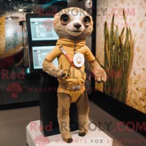 Tan Meerkat mascottekostuum...