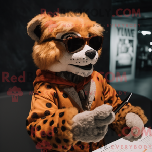 Rust Cheetah mascot costume...