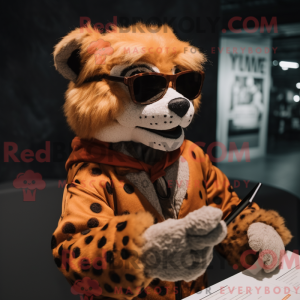 Rust Cheetah maskot kostume...