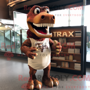 Rust T Rex mascot costume...