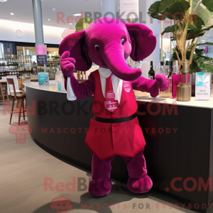 Máscara de elefante magenta...