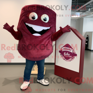 Maroon Pizza Slice mascot...