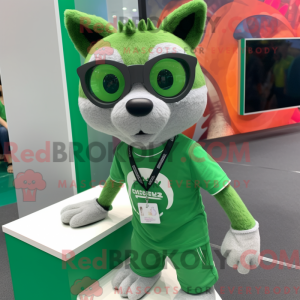 Green Lynx mascot costume...
