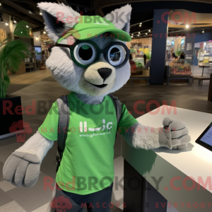 Green Lynx mascot costume...