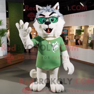 Grön Lynx-maskotdraktfigur...