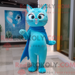 Máscara de gato ciano...
