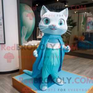 Máscara de gato ciano...