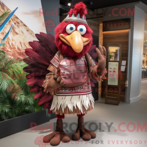 Maroon Tyrkiet maskot...