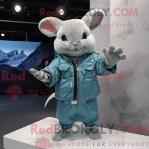 Cyan Chinchilla Maskottchen...