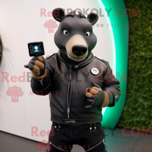 Black Tapir mascot costume...
