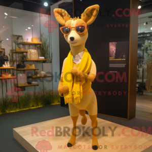 Gold Roe Deer mascot...