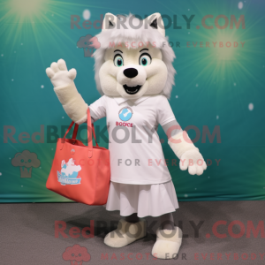 White Say Wolf mascot...