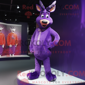 Purple Deer mascot costume...