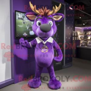 Purple Deer-mascottekostuum...